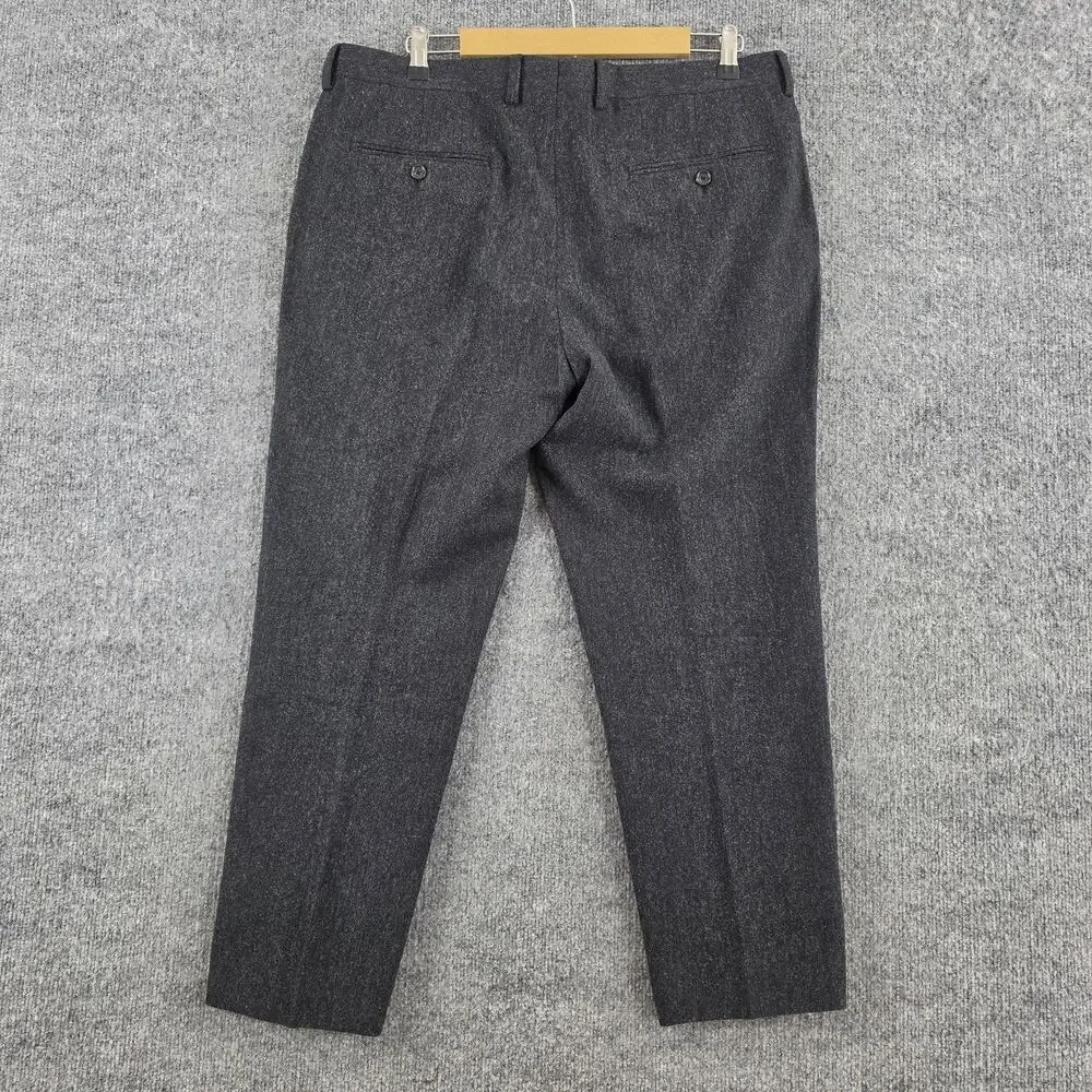 J Crew Pants Mens 36x28 Ludlow Slim Gray Wool Tweed Dress Trousers Office Work